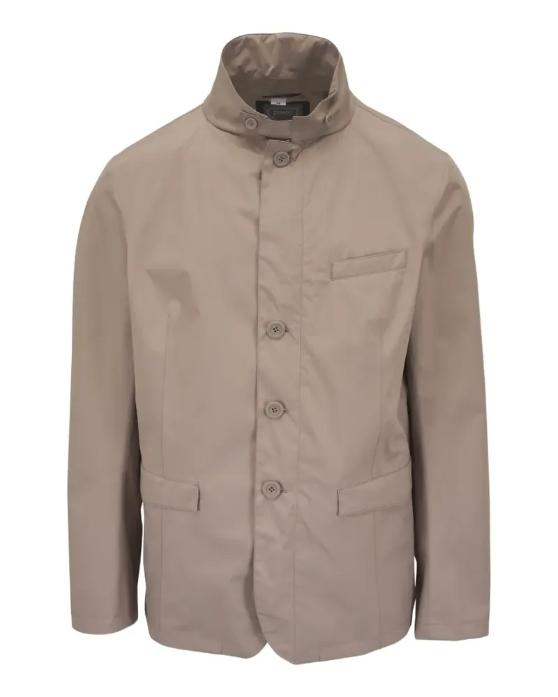 Herno high-neck button-up jacket - Nude Nude