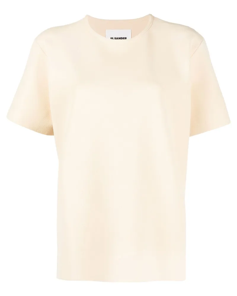 Jil Sander T-Shirt mit rundem Ausschnitt Nude