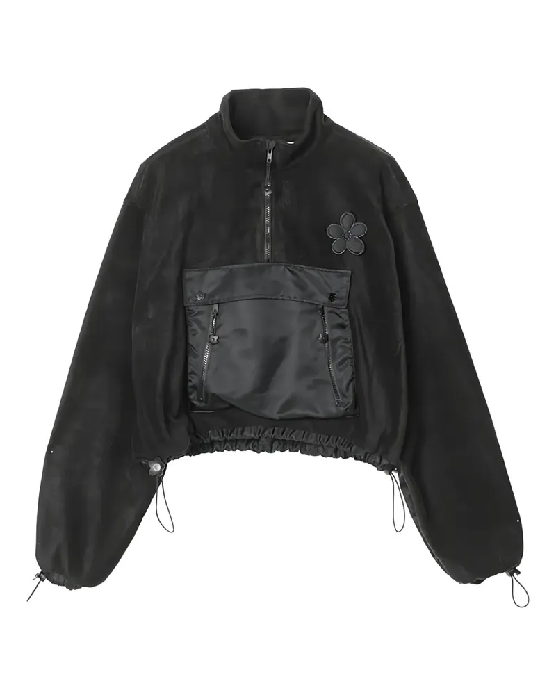 Cecilie Bahnsen Bastian Windbreaker mit Blume - Schwarz Schwarz