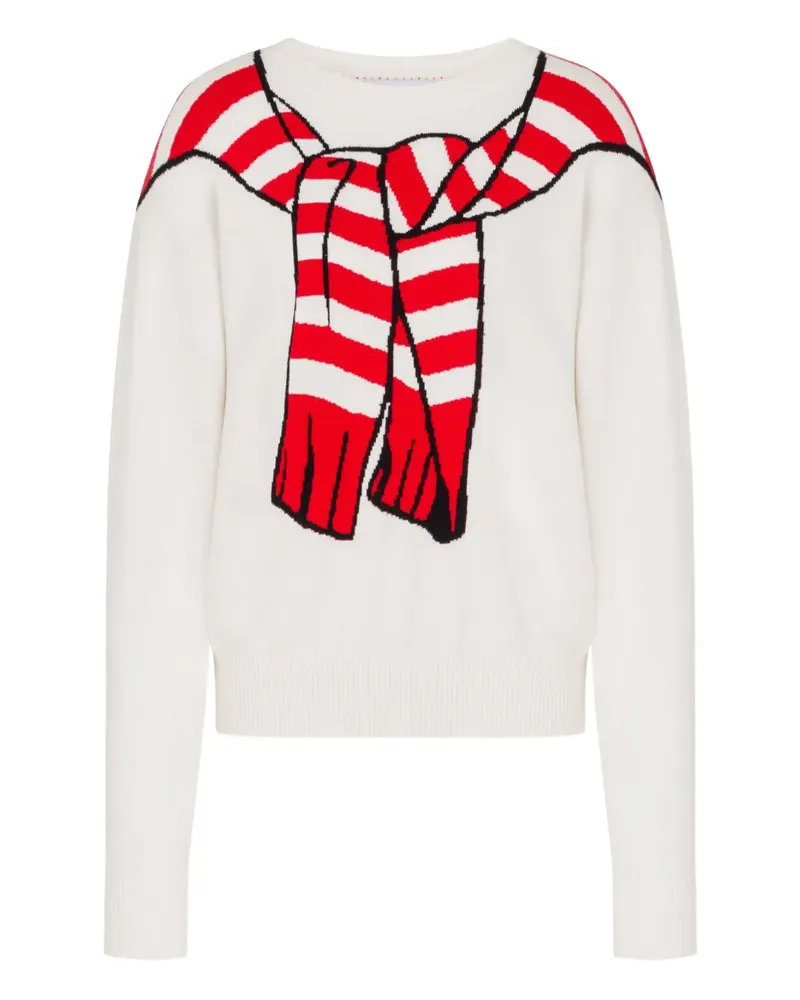 Moschino Pullover mit Trompe oeil-Effekt - Weiß Weiß