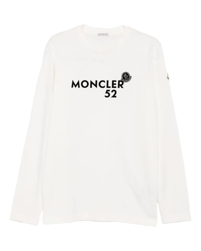 Moncler Langarmshirt mit Logo-Print - Nude Nude