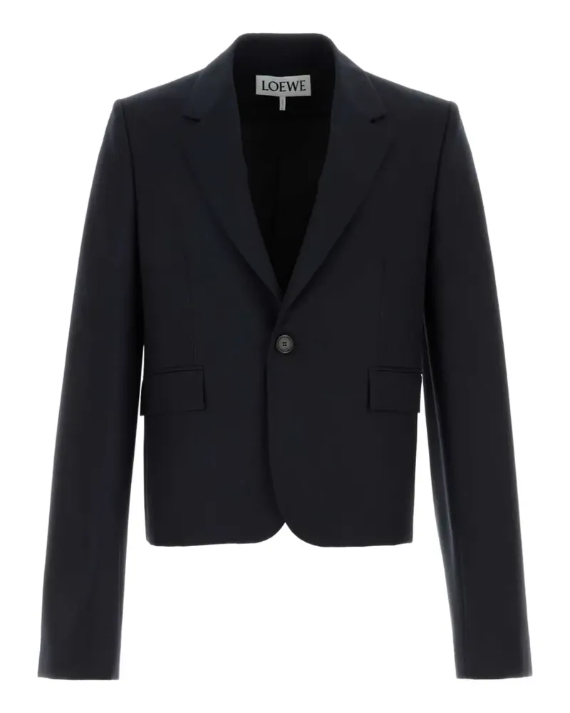Loewe single-breasted wool blazer - Blau Blau