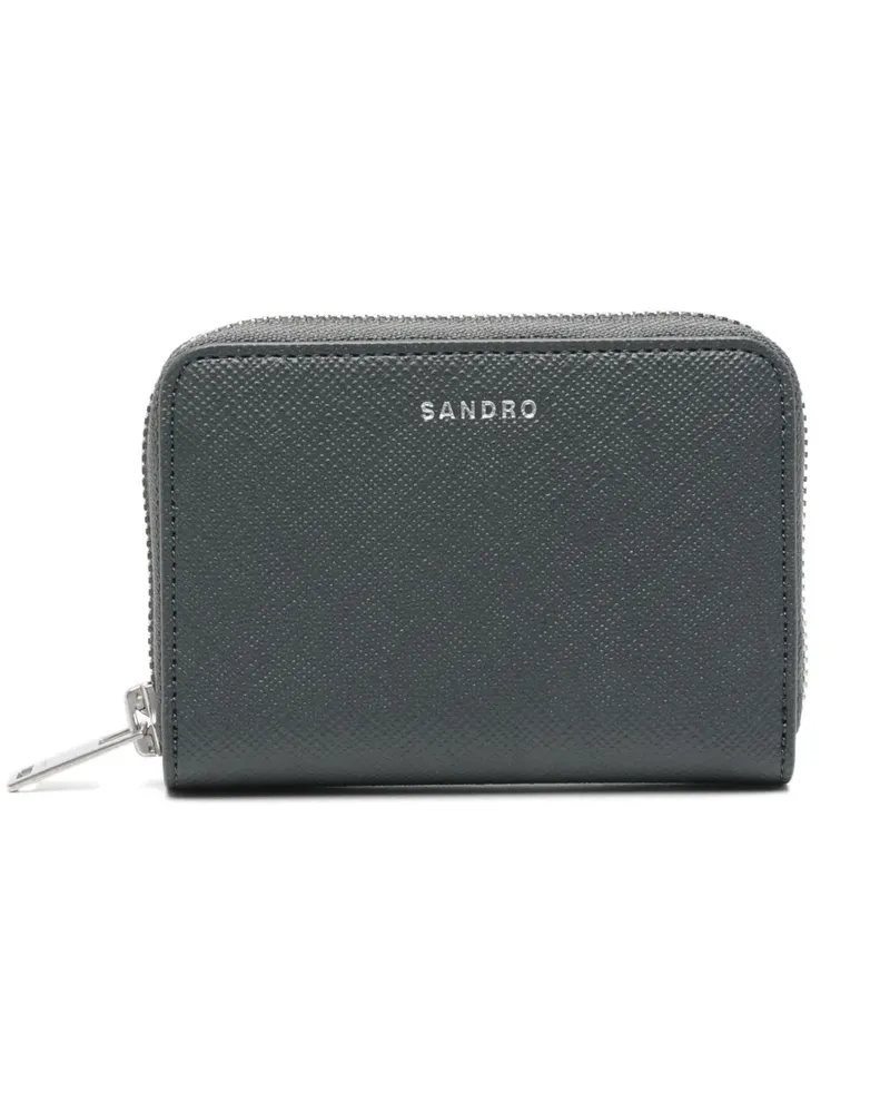 Sandro Portemonnaie aus Saffiano-Leder - Grau Grau