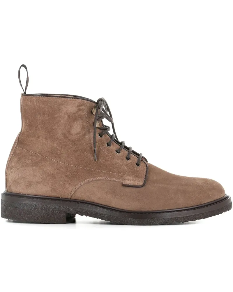 Henderson Schnürstiefel aus Wildleder - Nude Nude