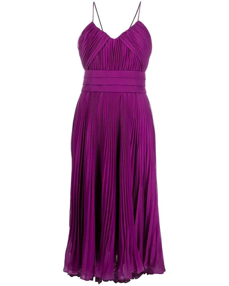 Max Mara Midikleid mit Gürtel - Violett Violett