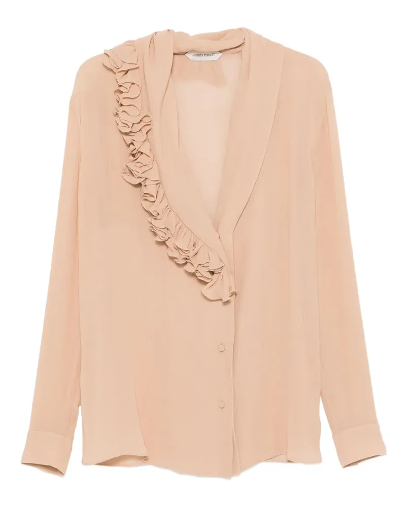 Alberta Ferretti Hemd mit Rüschen - Rosa Rosa