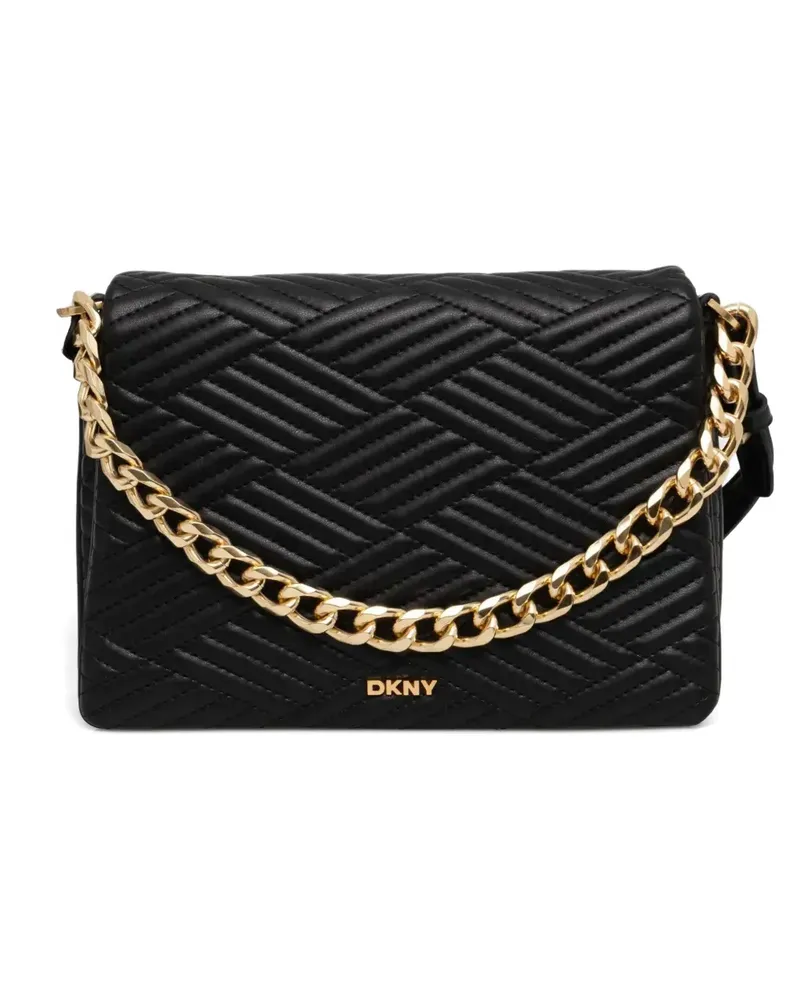 DKNY Umhängetasche mit Logo-Schild - Schwarz Schwarz
