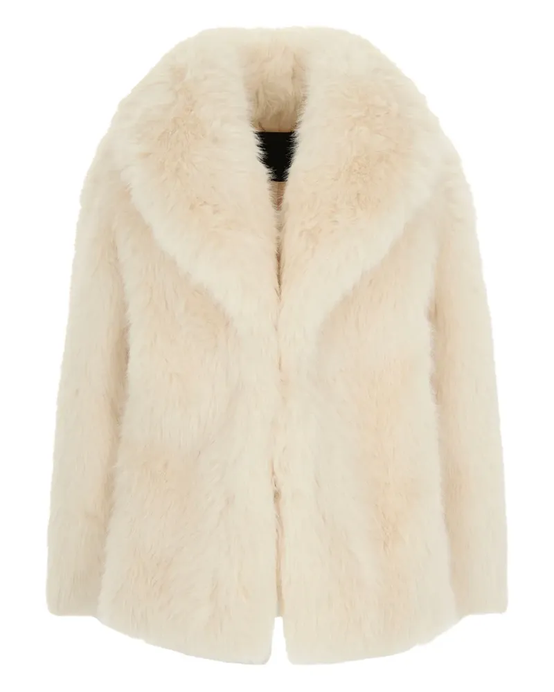 Liu Jo Mantel mit Faux-Fur-Kragen - Nude Nude