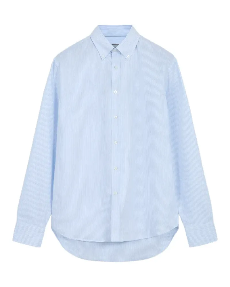 Canali vertical-stripe button-down shirt - Blau Blau