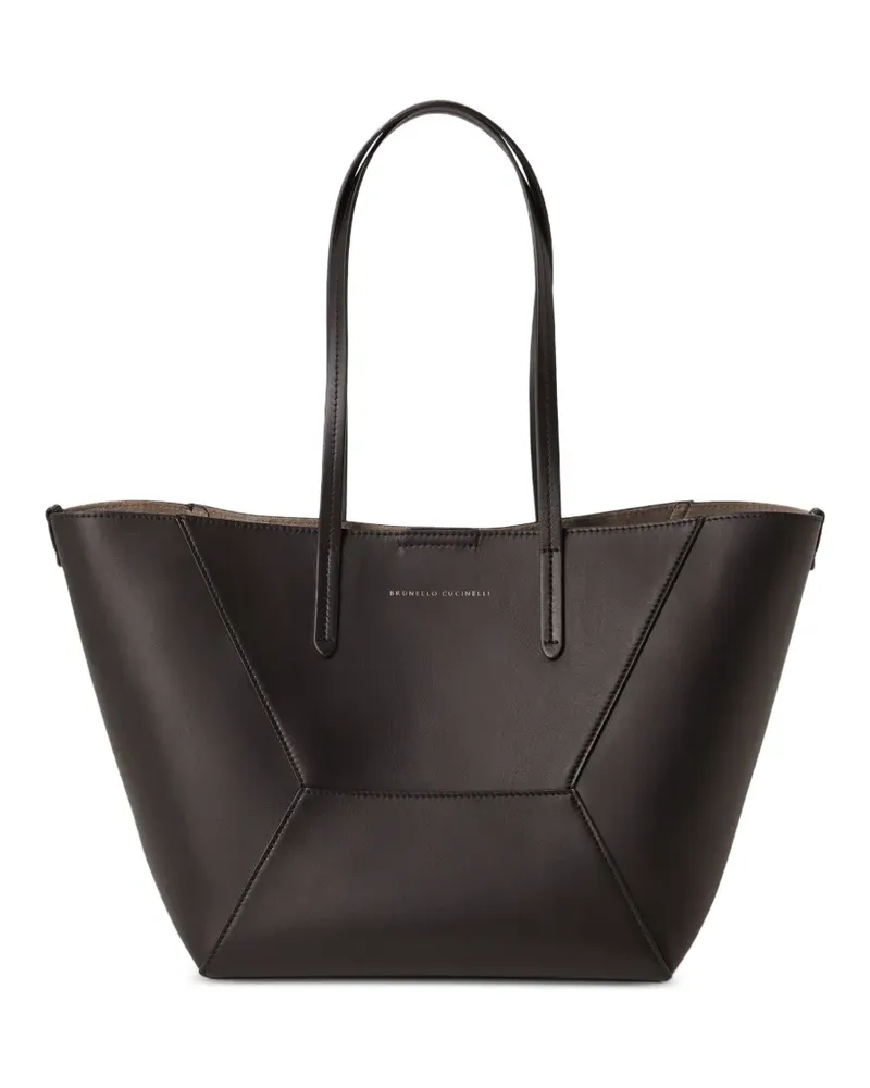 Brunello Cucinelli Kleiner BC Duo Tote Bag - Braun Braun