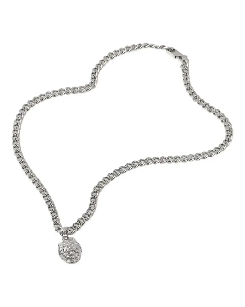 Guess Panzerkette mit Löwen-Anhänger - Silber Silber