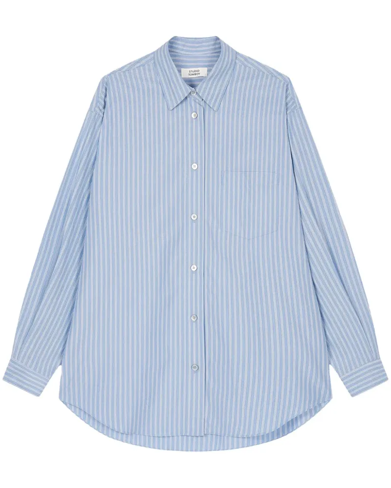 STUDIO TOMBOY Gestreiftes Hemd - Blau Blau
