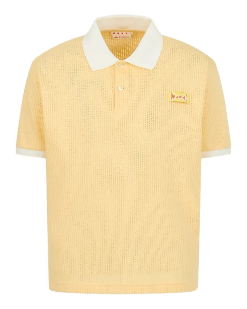 Marni jacquard logo polo shirt - Gelb Gelb