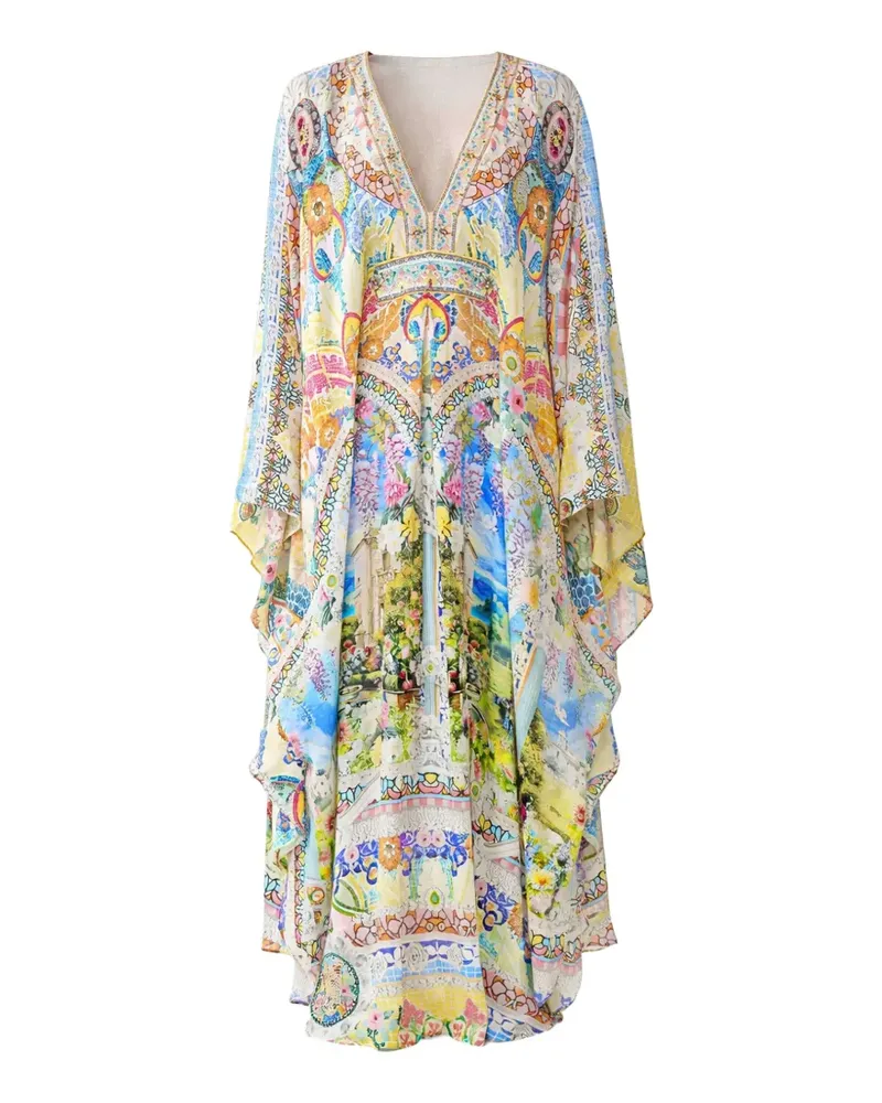 Camilla floral-print kaftan - Nude Nude
