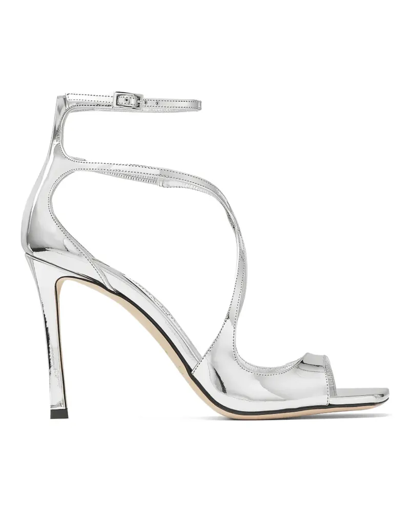 Jimmy Choo Azia t-strap square-toe sandals - Silber Silber