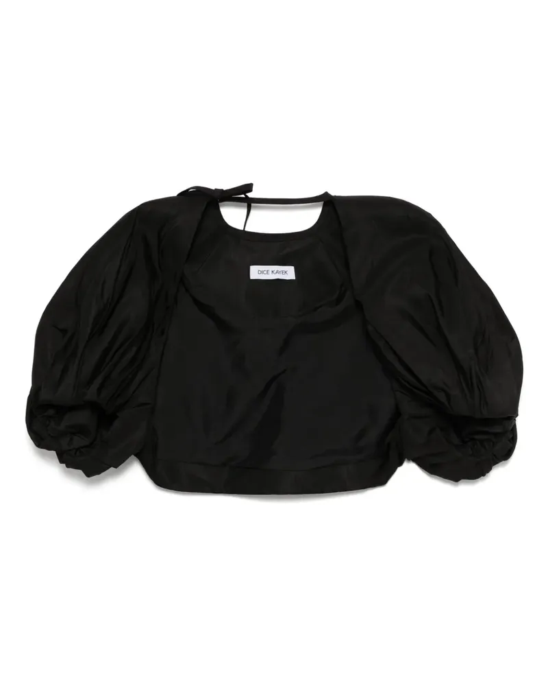 Dice Kayek Cape mit Schleifendetail - Schwarz Schwarz