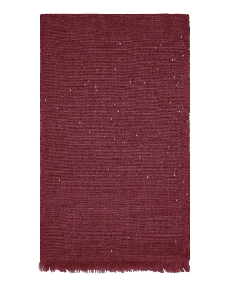 Brunello Cucinelli Schal mit Pailletten - Rot Rot