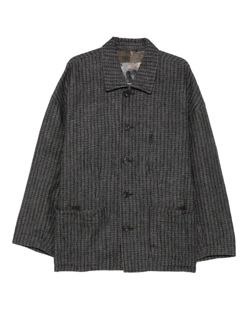 Ziggy Chen textured-finish button-up jacket - Grau Grau