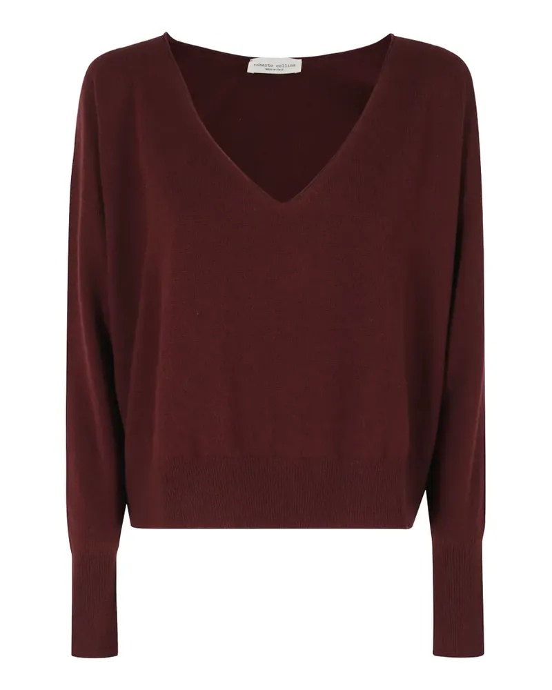Roberto Collina Pullover mit tiefen Schultern - Rot Rot