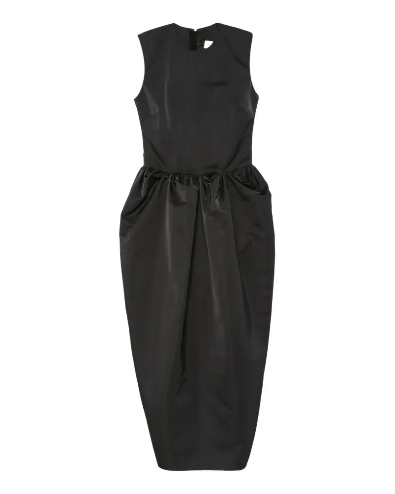 AMI Paris Trägerkleid mit Raffungen - Schwarz Schwarz