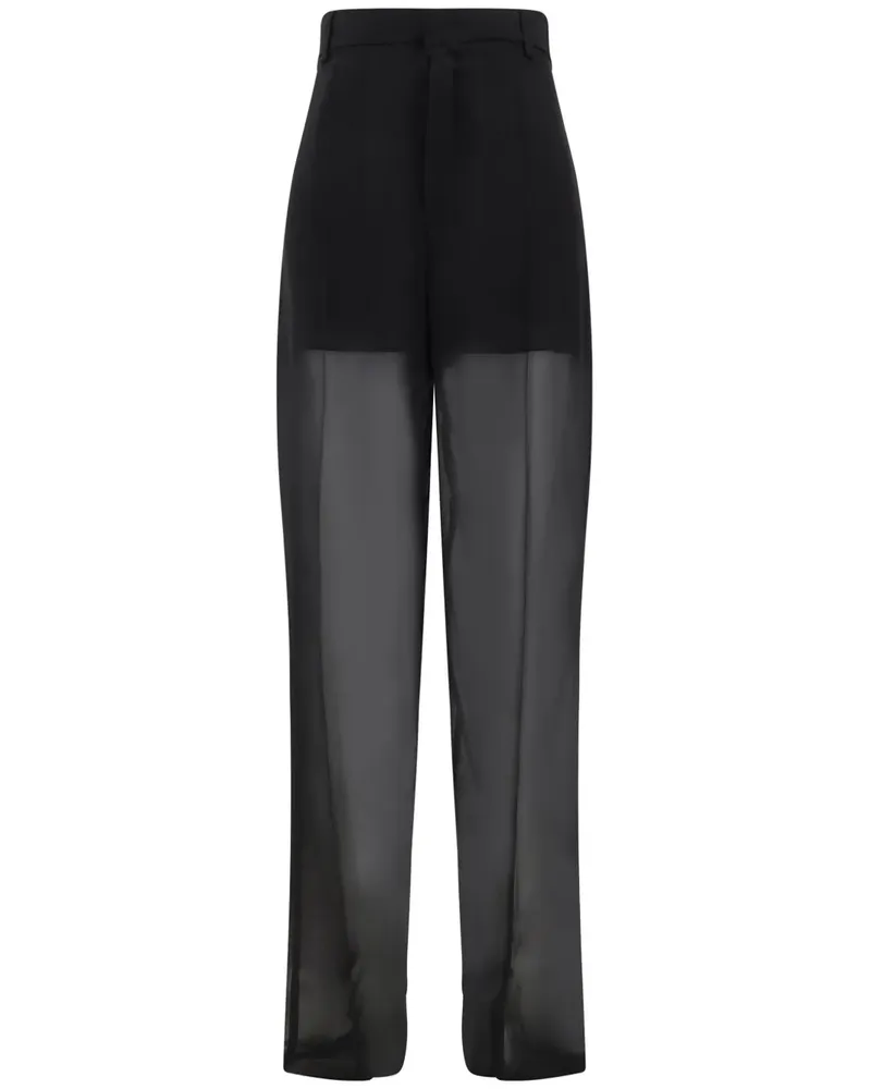 Blumarine Hose aus Georgette - Schwarz Schwarz