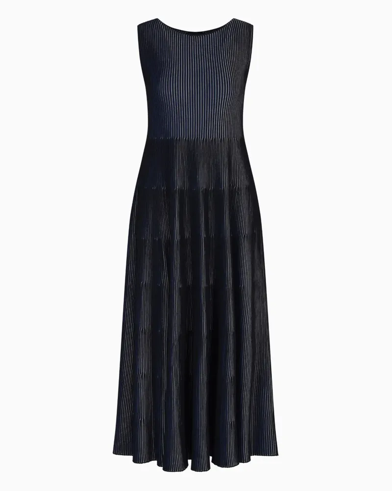 Emporio Armani Geripptes Minikleid - Blau Blau