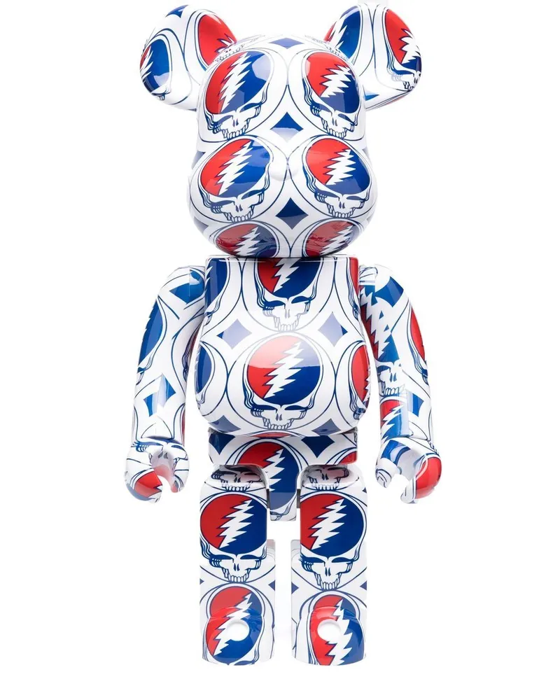 Medicom Toy x Grateful Dead BE@RBRICK Figur Weiß