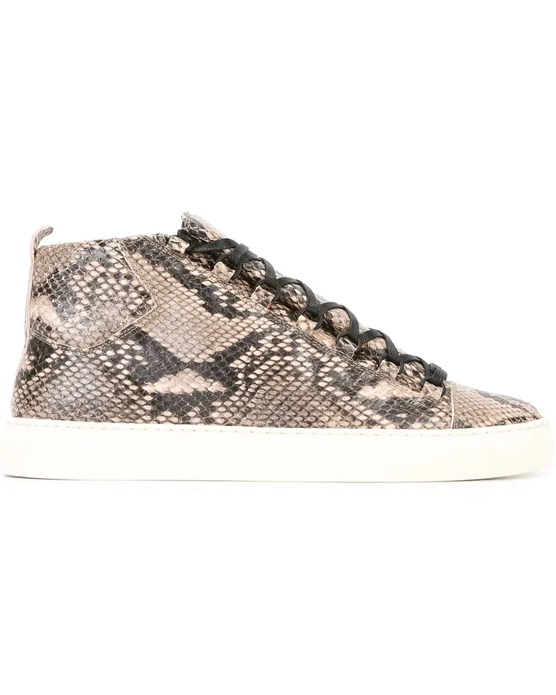 Balenciaga Sneakers in Schlangenleder-Optik - Braun Braun