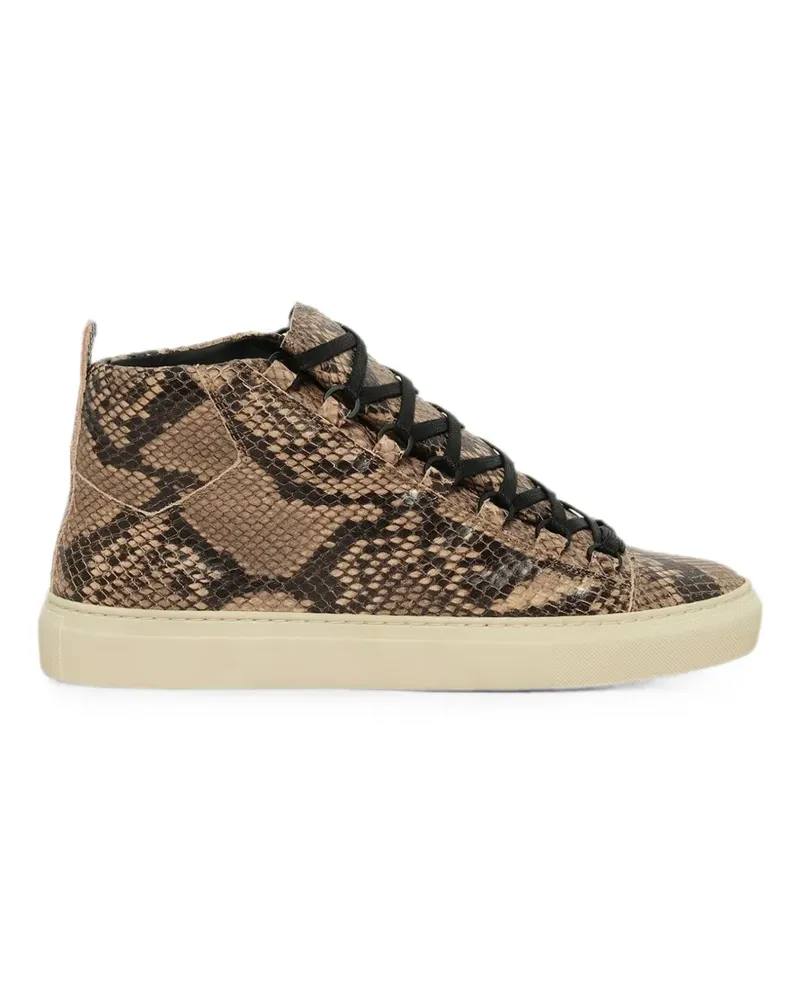 Balenciaga Sneakers in Schlangenleder-Optik - Braun Braun