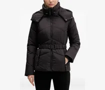 Gefütterte Jacke mit Reißverschluss - Schwarz