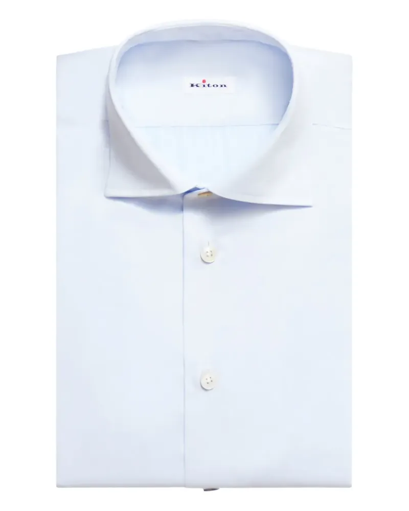 Kiton Hemd mit Knopfmanschetten - Weiß Weiß