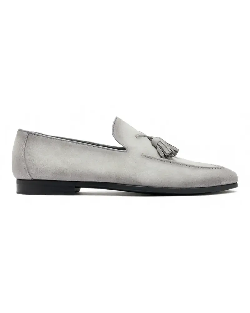 Magnanni Aston Loafer aus Wildleder mit Quasten - Grau Grau