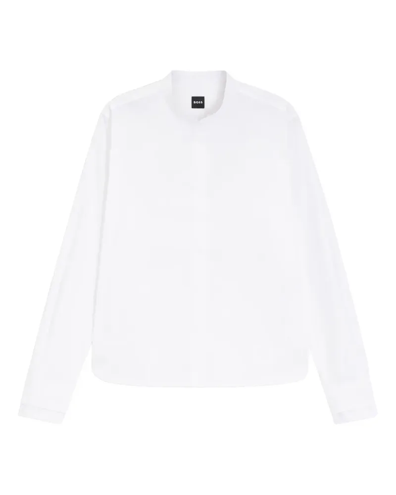 HUGO BOSS Bertyna Monday Hemd mit Stehkragen - Weiß Weiß