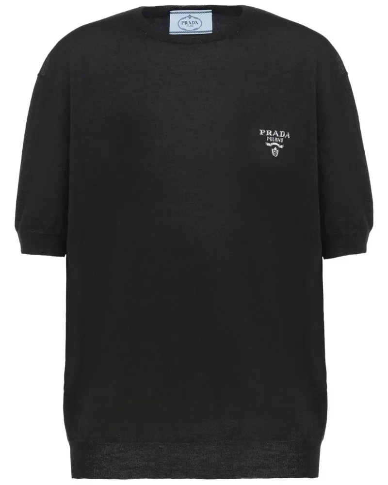 Prada Kaschmirpullover mit rundem Ausschnitt - Schwarz Schwarz