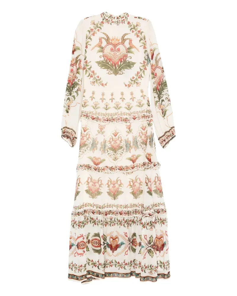 FARM Rio Gestuftes Majestic Heart Kleid - Nude Nude