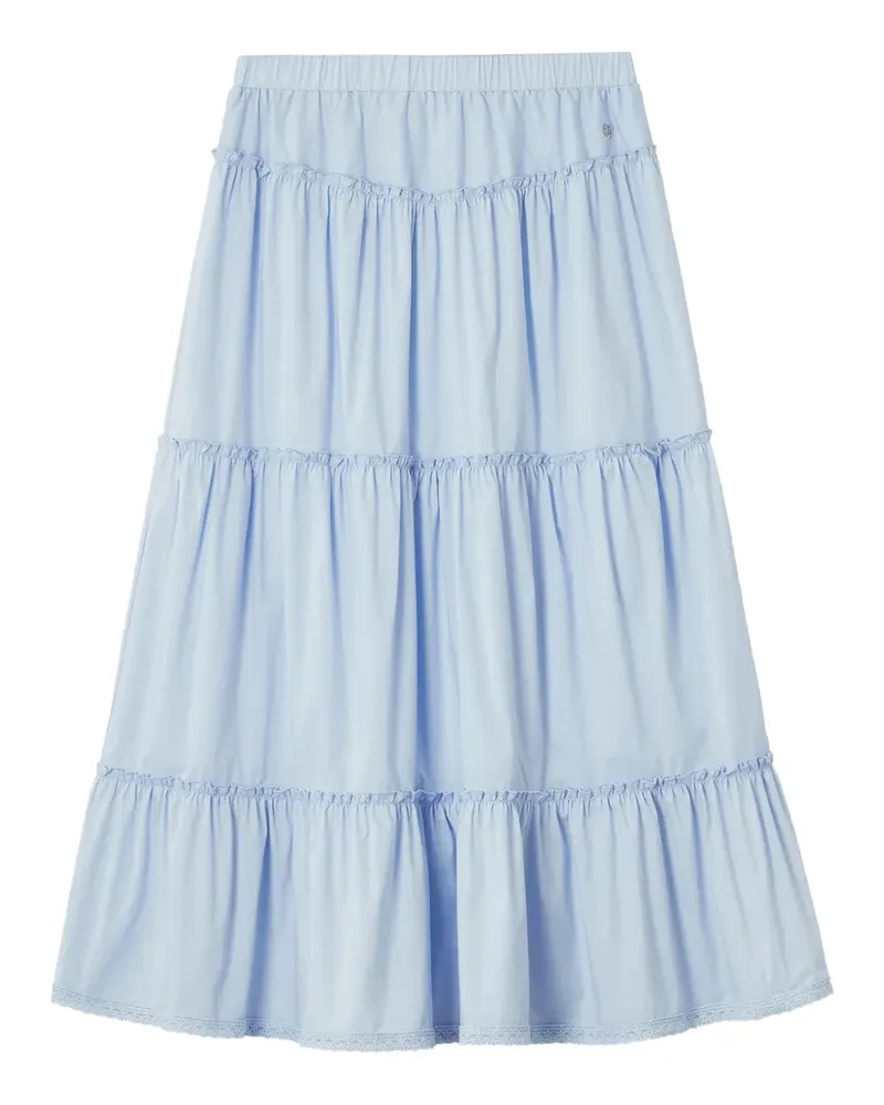 b+ab tiered ruffled midi skirt - Blau Blau