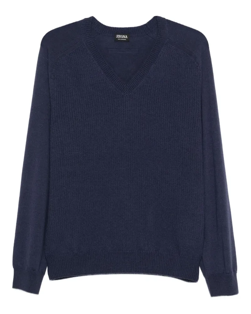 Ermenegildo Zegna Pullover mit V-Ausschnitt - Blau Blau