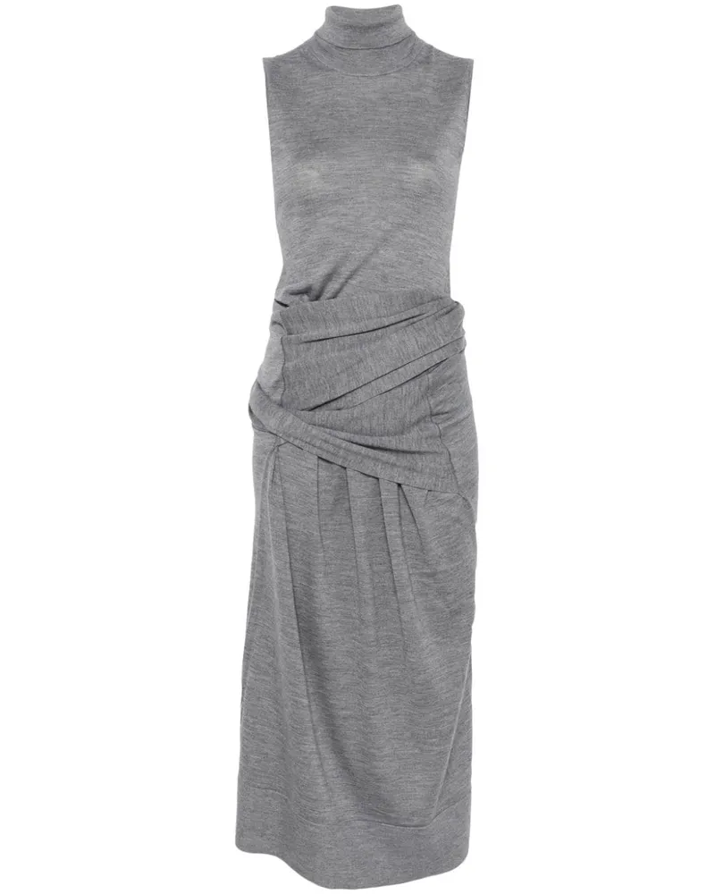 Totême Drapiertes Midikleid - Grau Grau