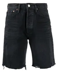 AGOLDE Gerade Taillenshorts Schwarz