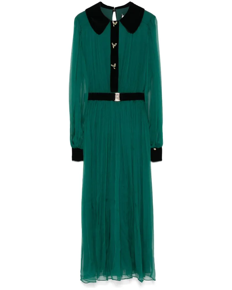 NISSA Midikleid aus Seide - Grün Grün