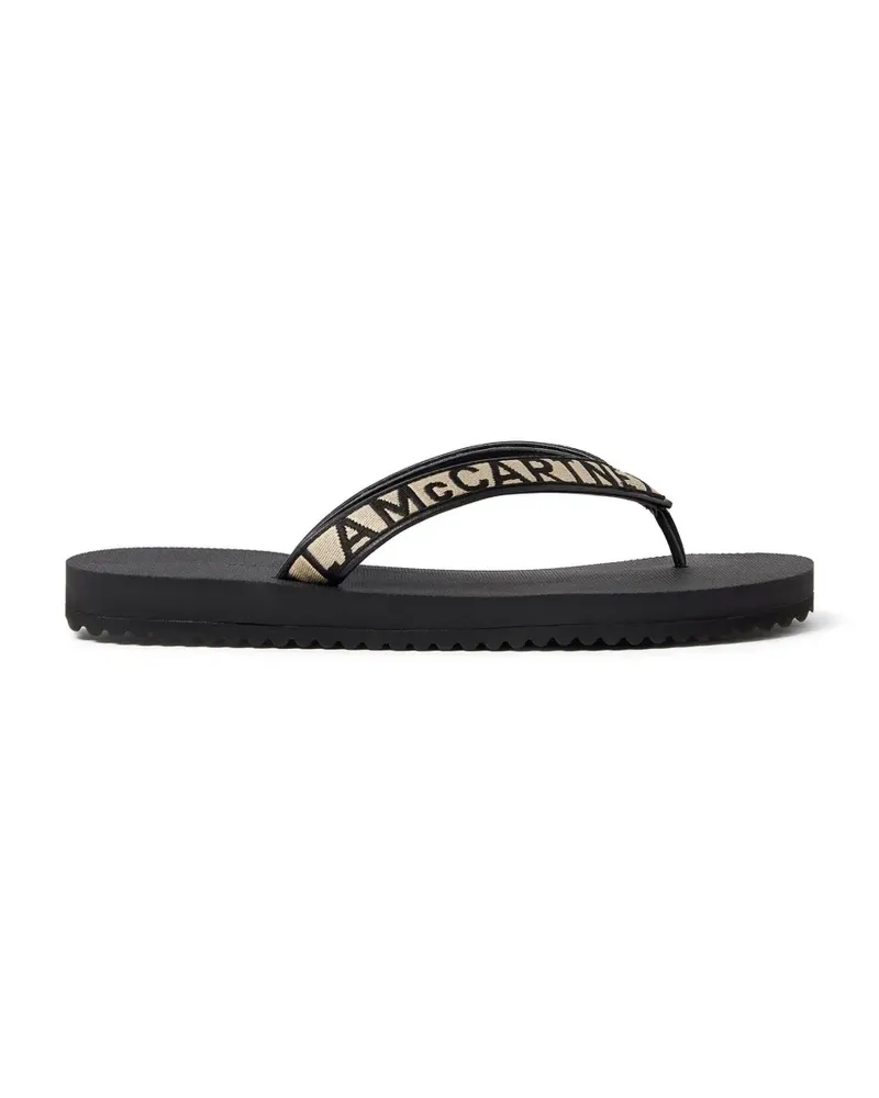 Stella McCartney logo-detail thong-strap sandals - Schwarz Schwarz