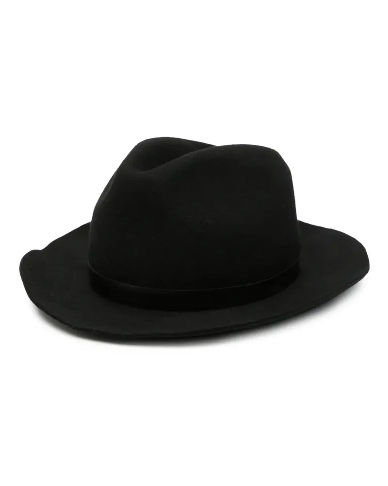 Emporio Armani knot-detail fedora hat - Schwarz Schwarz