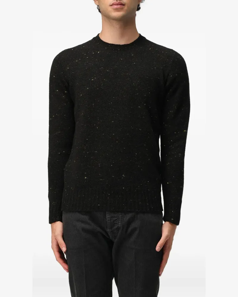 Drumohr  Melierter Pullover - Schwarz Schwarz
