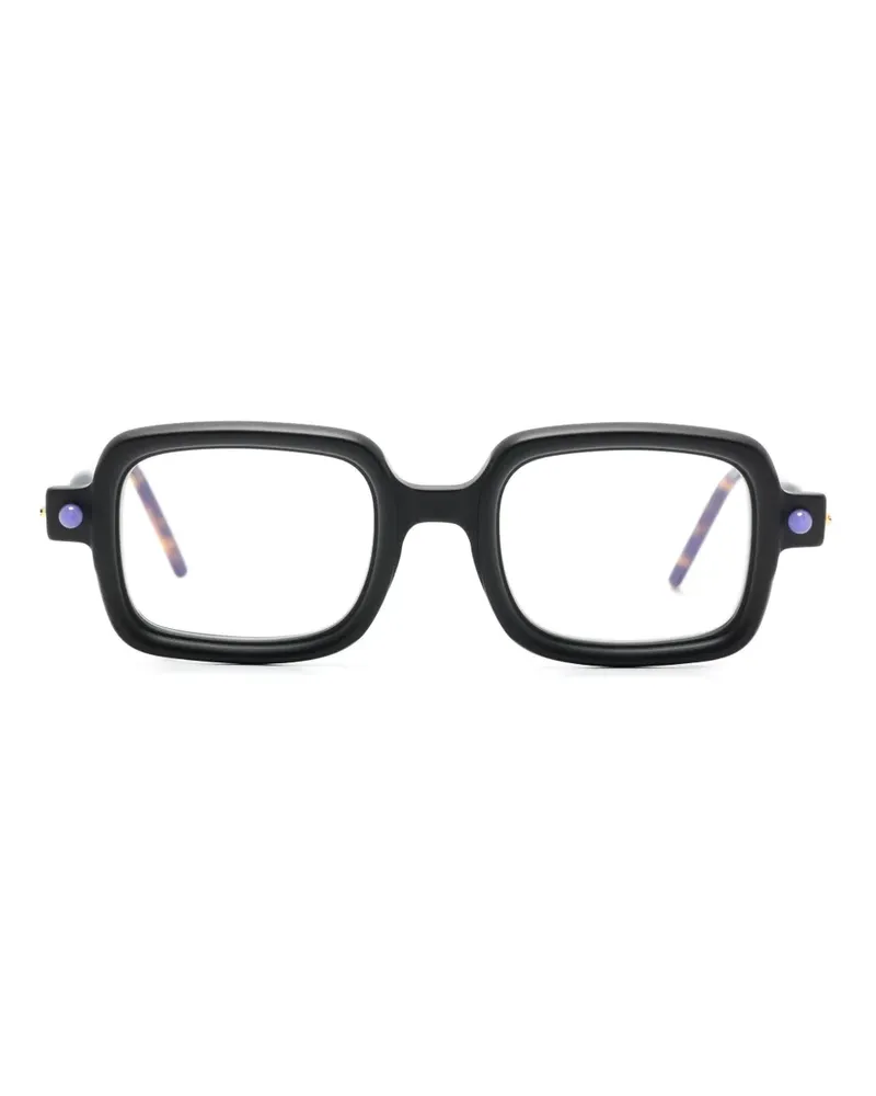 KUBORAUM P2 Brille mit eckigem Gestell - Schwarz Schwarz