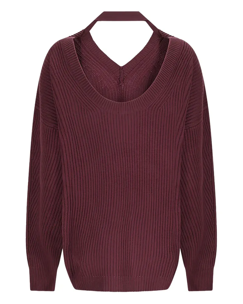 Canessa Pullover mit V-Ausschnitt - Rot Rot