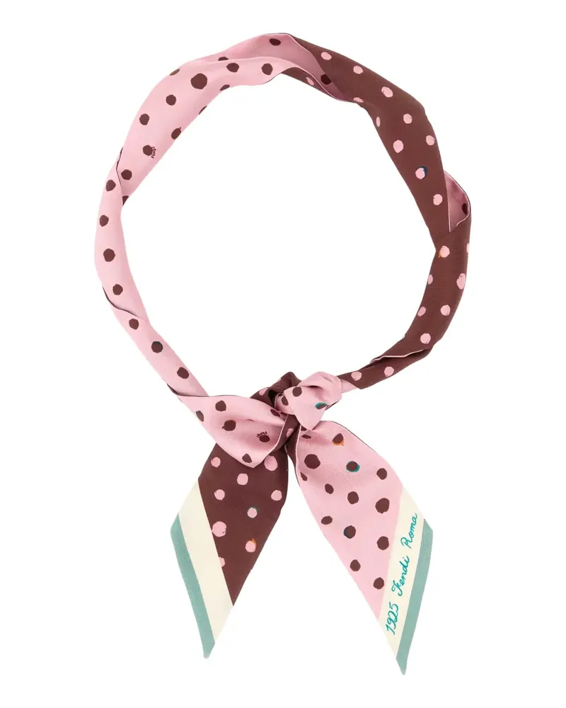 Fendi Schal mit Print - Rosa Rosa