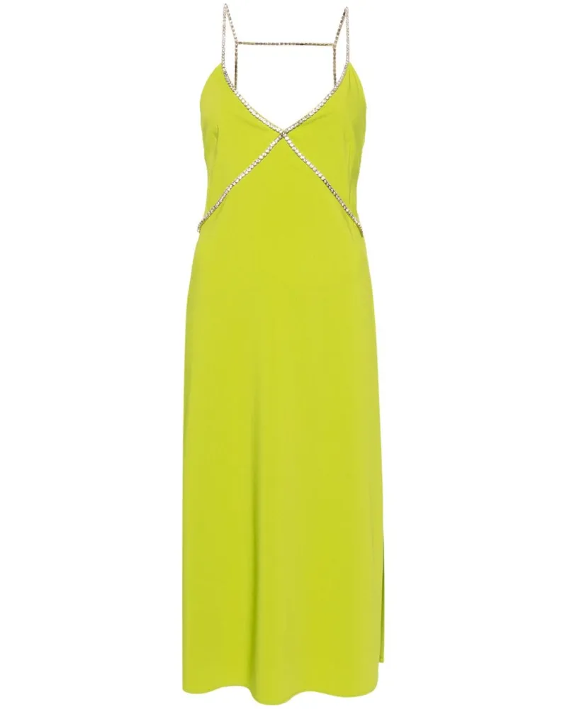 Liu Jo Minikleid mit Strassträgern - Grün Grün