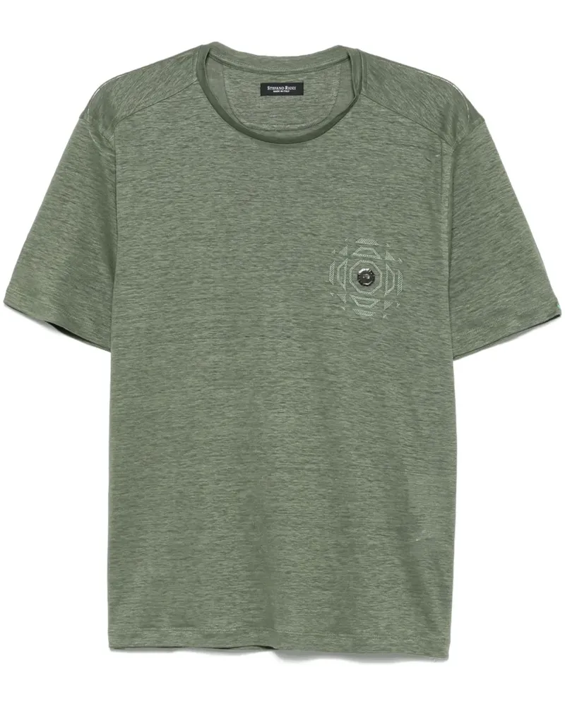 Stefano Ricci T-Shirt aus Leinen - Grün Grün