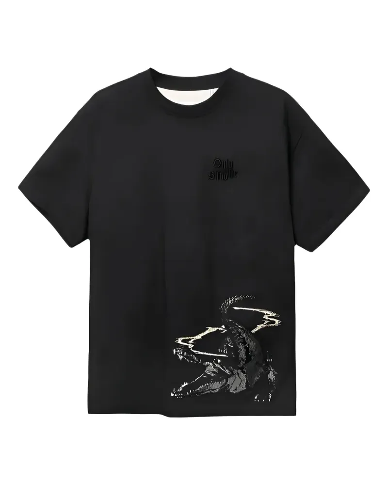 ONLY THE BLIND T-Shirt mit rundem Ausschnitt - Schwarz Schwarz