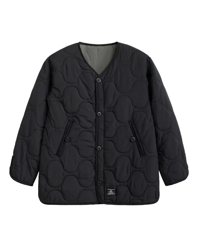 Alpha Industries ALS/92 Mod reversible liner quilted jacket - Schwarz Schwarz